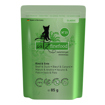 Catz Finefood Classic beef & duck wet cat food – cranberries & aloe
