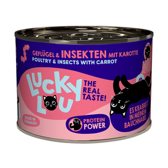 Lucky Lou adult wet cat food – poultry & insects with carrot (grain-free)