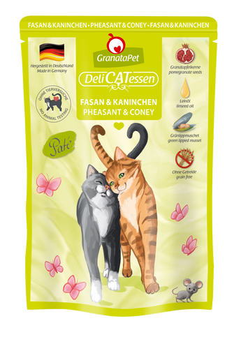 GranataPet DeliCATessen Pheasant & Rabbit grain-free wet cat food – high meat content