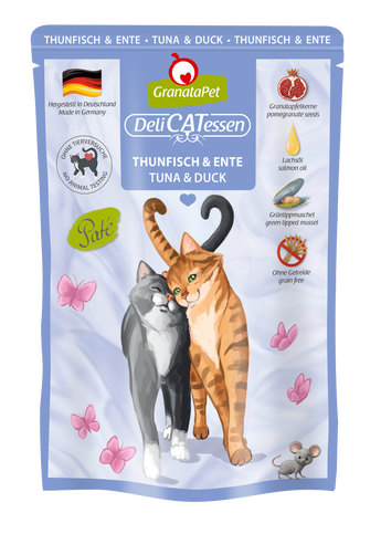 GranataPet Tuna & Duck wet cat food – DeliCATessen, grain-free, with salmon oil & green-lipped mussel