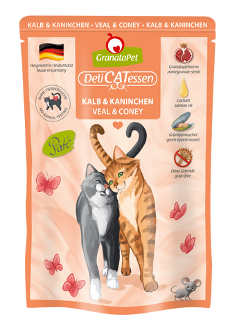 GranataPet DeliCATessen Veal & Rabbit grain-free wet cat food – high meat content