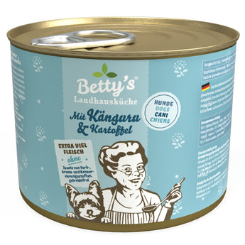 Betty’s Country Kitchen Kangaroo & Potato grain-free wet dog food – single-protein