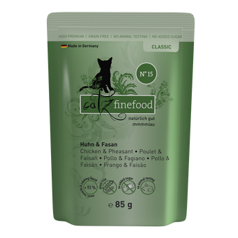 Catz Finefood Classic chicken & pheasant wet cat food – quinoa, cress, dandelion