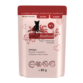 Catz Finefood Classic Kitten Poultry N°3 Wet Cat Food – cranberries & dandelion