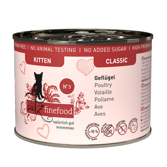 Catz Finefood Classic Kitten Poultry N°3 Grain-Free Wet Cat Food