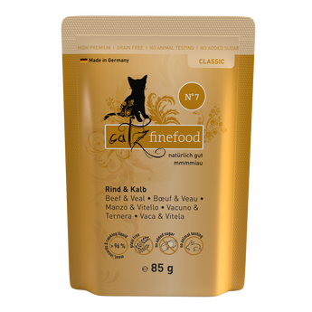 Catz Finefood Classic Senior beef & veal wet cat food – carrot, cranberry & chicory