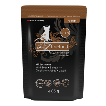 Catz Finefood PURRRR wild boar grain-free wet cat food – monoprotein