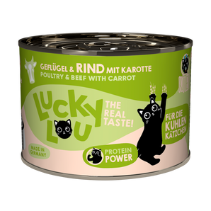 Lucky Lou Kitten Poultry & Beef Wet Cat Food 200g Can
