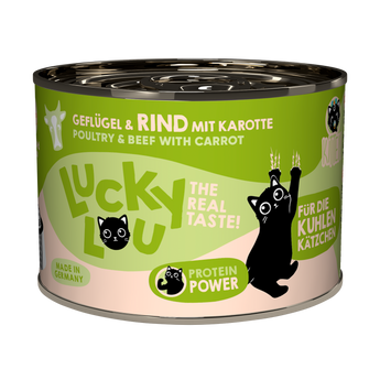Lucky Lou Kitten Poultry & Beef Wet Cat Food 200g Can
