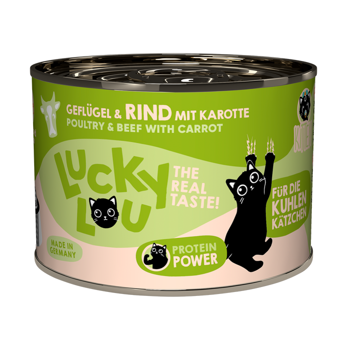 Lucky Lou Life Stage Kitten Poultry & Beef with Carrot Grain-Free Wet Cat Food