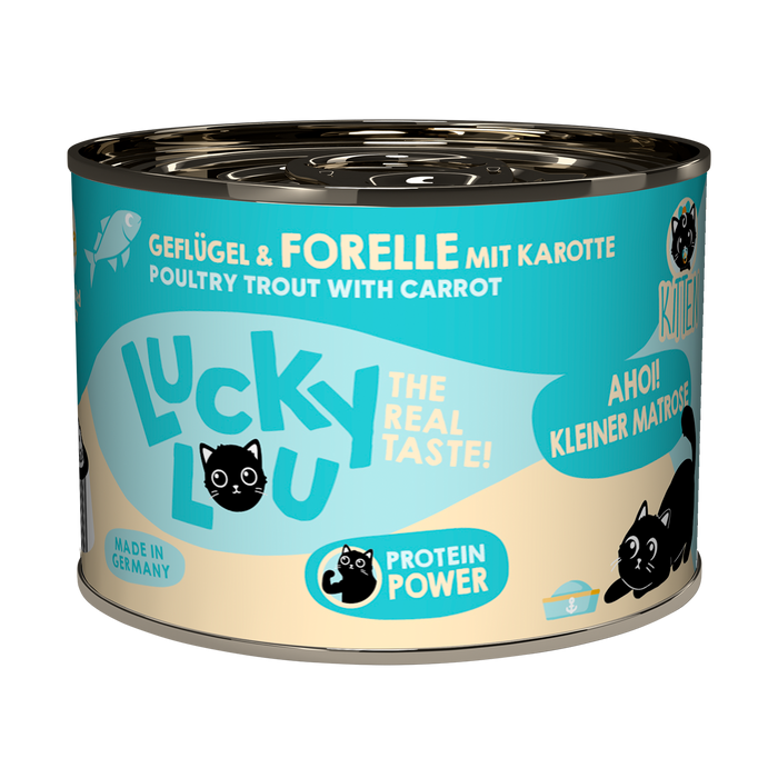 Lucky Lou Life Stage Kitten Poultry & Trout with Carrot Grain-Free Wet Cat Food