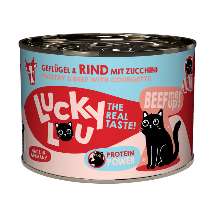 Lucky Lou Life Stage Adult Poultry & Beef with Zucchini Grain-Free Wet Cat Food