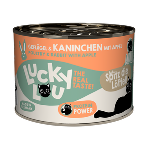 Lucky Lou adult wet cat food – poultry & rabbit with apple (grain-free)