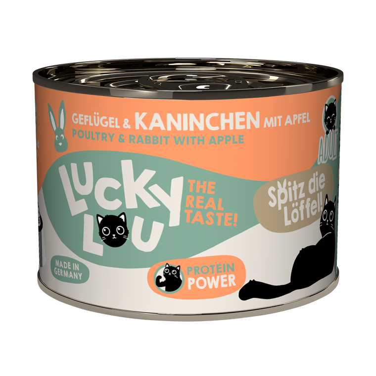 Lucky Lou Life Stage Adult Poultry & Rabbit with Apple Grain-Free Wet Cat Food