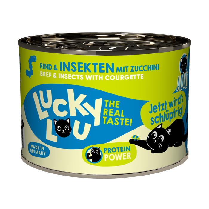 Lucky Lou Life Stage Adult Beef & Insects with Zucchini Grain-Free Wet Cat Food