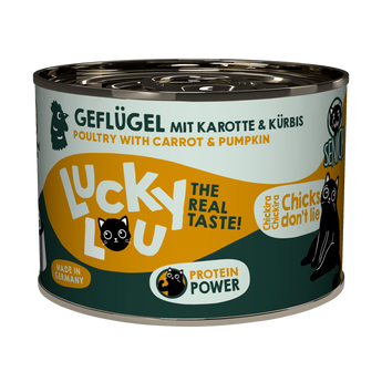 Lucky Lou senior wet cat food – poultry with carrot & pumpkin (grain-free)