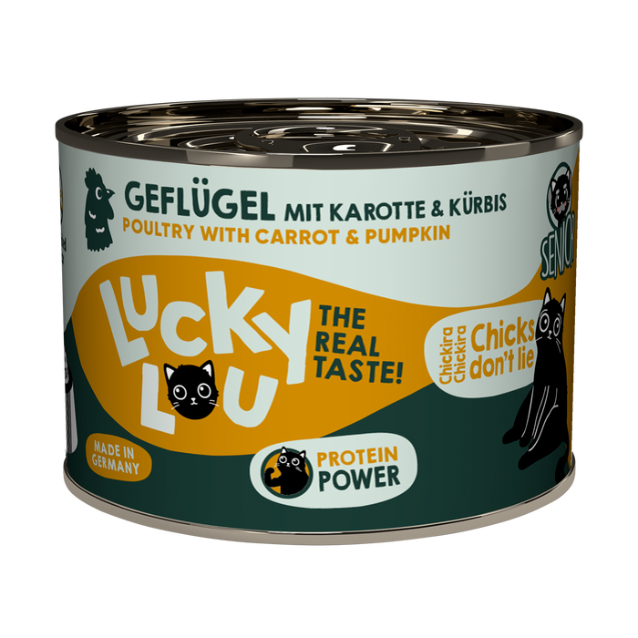 Lucky Lou Life Stage Senior Poultry with Carrot & Pumpkin Grain-Free Wet Cat Food