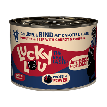 Lucky Lou senior wet cat food – poultry & beef with carrot & pumpkin (grain-free)