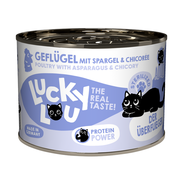 Lucky Lou Life Stage Sterilized Poultry with Asparagus & Chicory Grain-Free Wet Cat Food