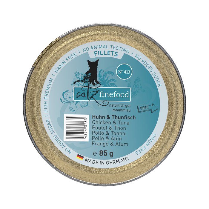 Catz Finefood Fillets No.413 – Chicken & Tuna Grain-Free Wet Cat Food