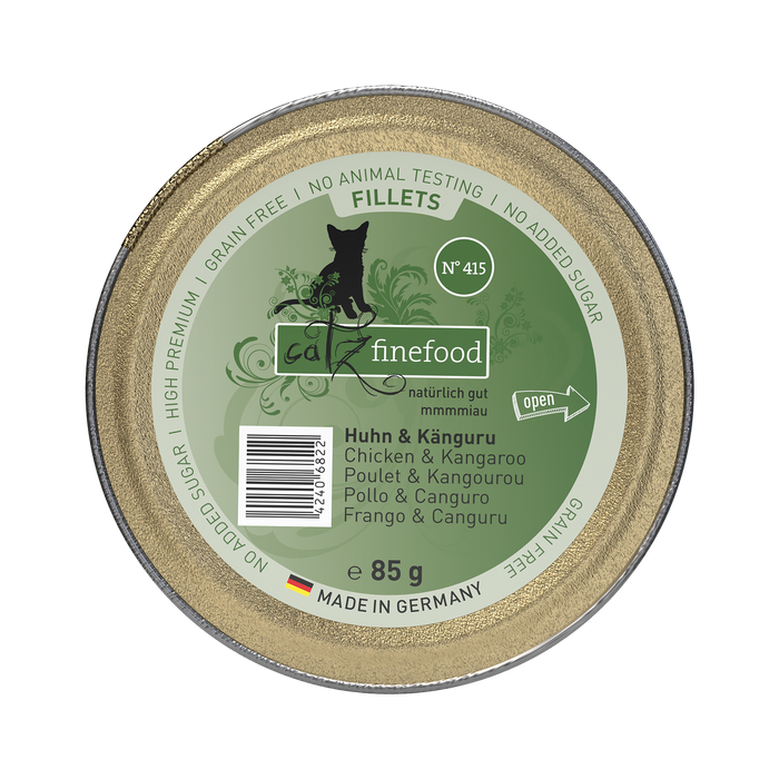 Catz Finefood Fillets No.415 – Chicken & Kangaroo Grain-Free Wet Cat Food