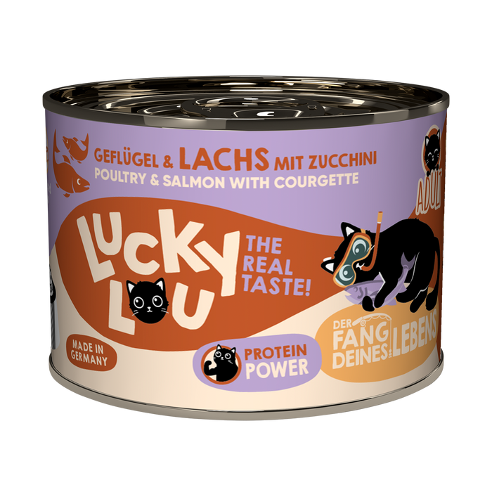 Lucky Lou Life Stage Adult Poultry & Salmon with Zucchini Grain-Free Wet Cat Food