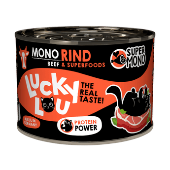 Lucky Lou SuperMono Beef Monoprotein Wet Cat Food 200g Can