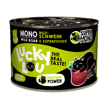Lucky Lou SuperMono Wild Boar Monoprotein Wet Cat Food 200g Can