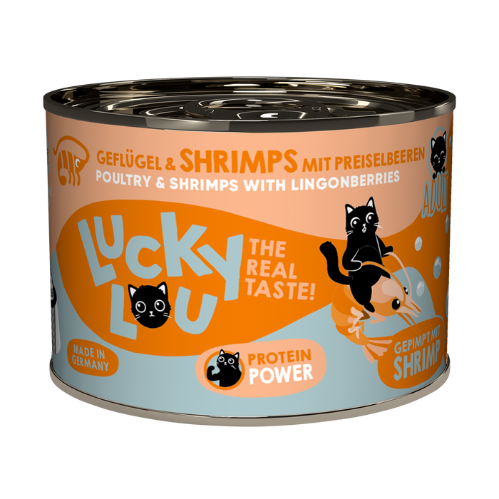 Lucky Lou Life Stage Adult Poultry & Shrimps with Cranberries Grain-Free Wet Cat Food