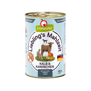 GranataPet Liebling's Mahlzeit Veal & Coney Grain-Free Wet Dog Food 400g