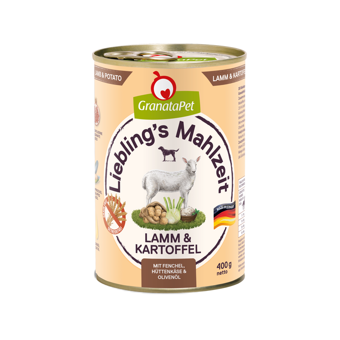 GranataPet Liebling's Mahlzeit Lamb & Potato Grain-Free Wet Dog Food 400g