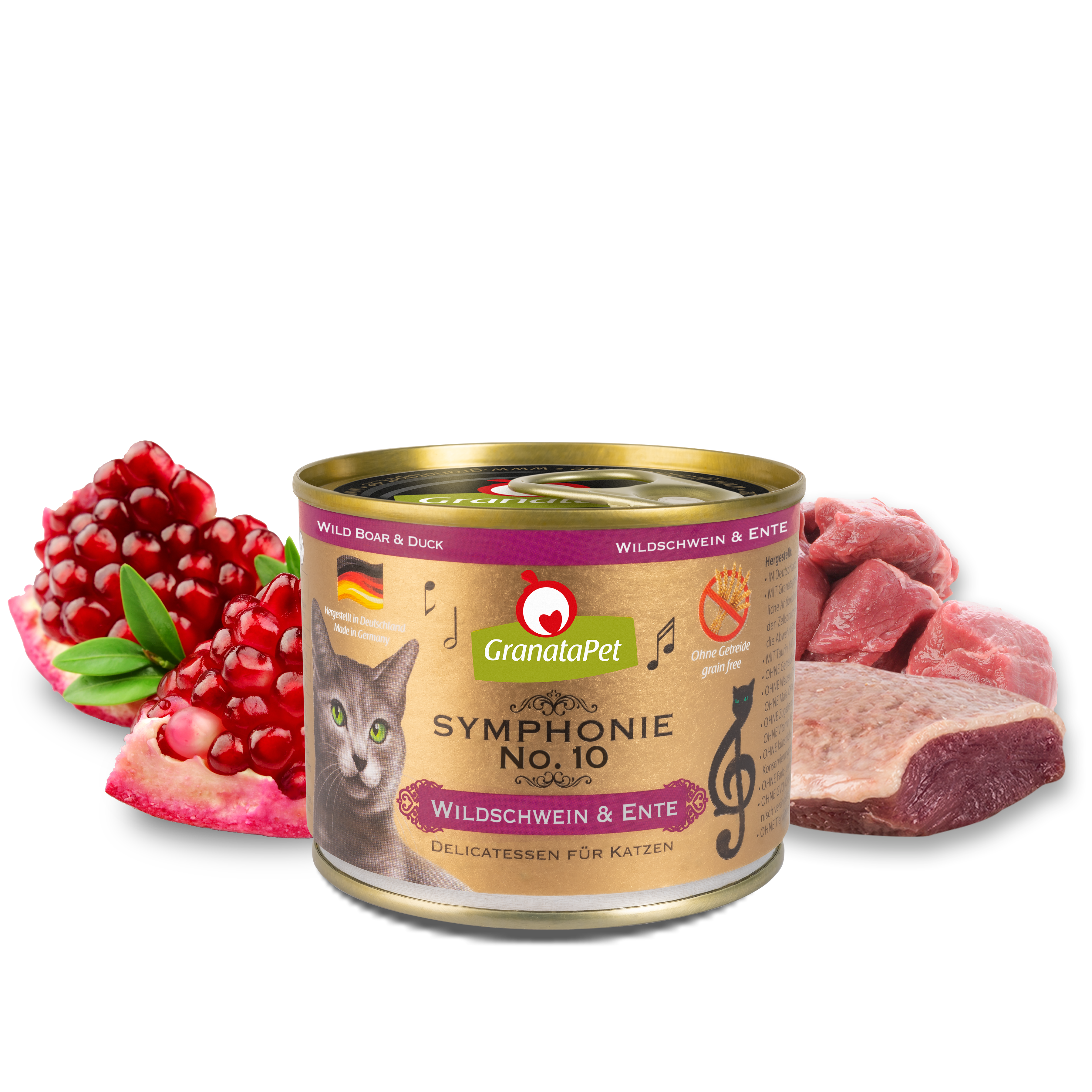 GranataPet Symphonie Cat Wet Food No.10 - Wild boar & Duck 100g/200g