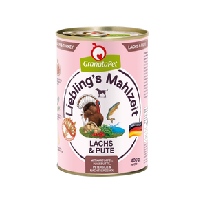 GranataPet Liebling's Mahlzeit Salmon & Turkey Grain-Free Wet Dog Food 400g