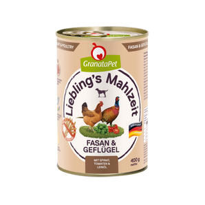 GranataPet Liebling's Mahlzeit Pheasant & Poultry Grain-Free Wet Dog Food 400g