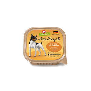 GranataPet Mini Royal Nourriture humide pour chien – Poulet et crevettes 150 g