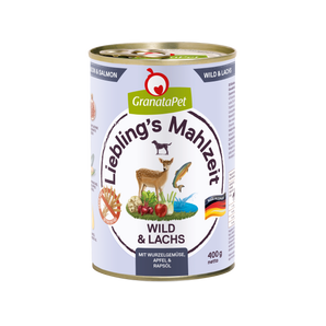 GranataPet Liebling's Mahlzeit Venison & Salmon Grain-Free Wet Dog Food 400g