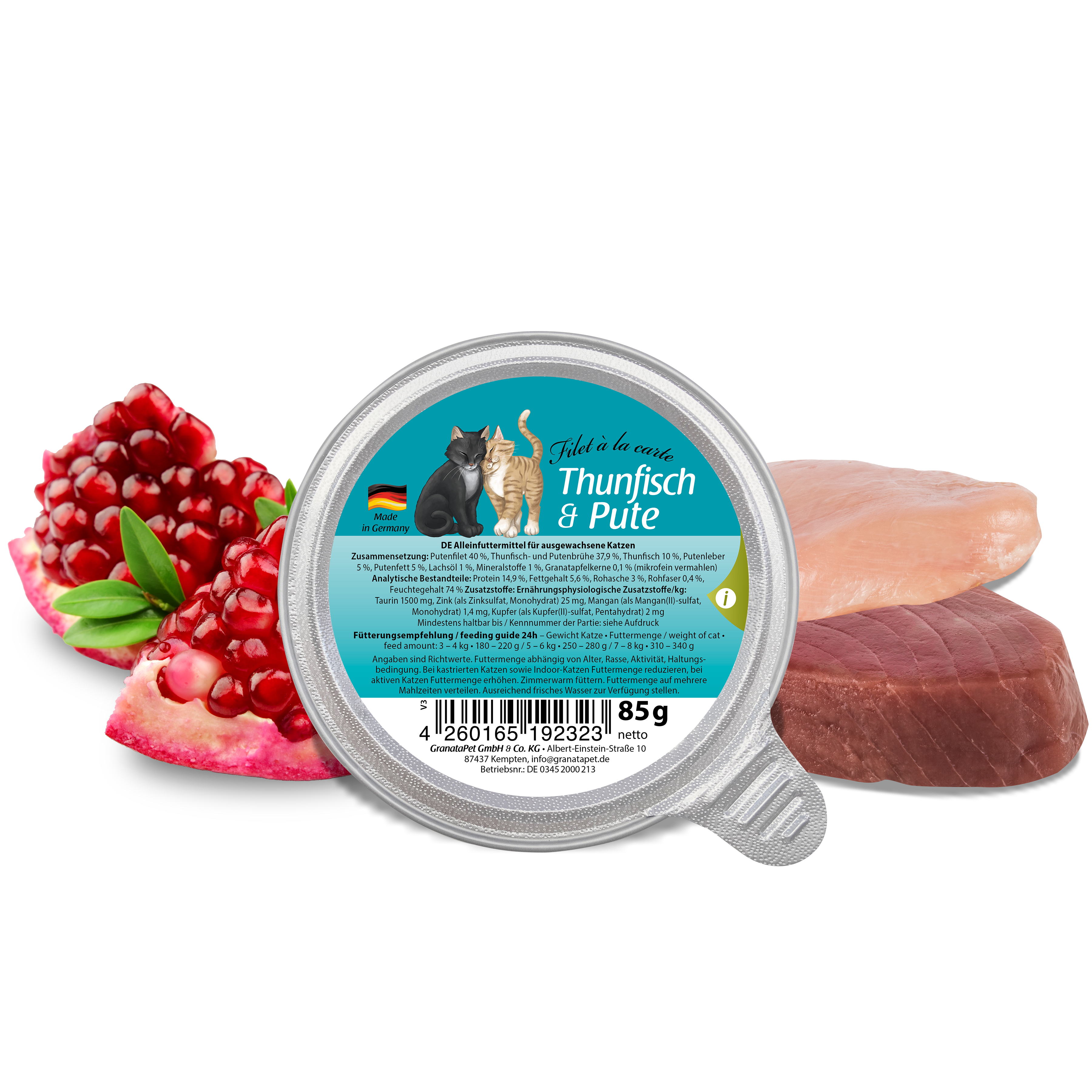 GranataPet Filet á La Carte Cat Wet Food - Tuna & Turkey 85g