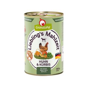 GranataPet Liebling's Mahlzeit Chicken & Pumpkin Grain-Free Wet Dog Food 400g