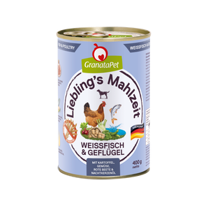 GranataPet Liebling's Mahlzeit Fish & Poultry Grain-Free Wet Dog Food 400g