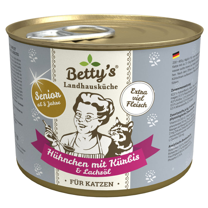 Betty’s Country Kitchen Senior Chicken with Pumpkin & Salmon Oil Grain-Free Wet Cat Food