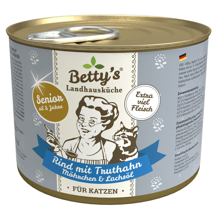 Betty’s Country Kitchen Senior Beef & Turkey with Carrot & Salmon Oil Grain-Free Wet Cat Food