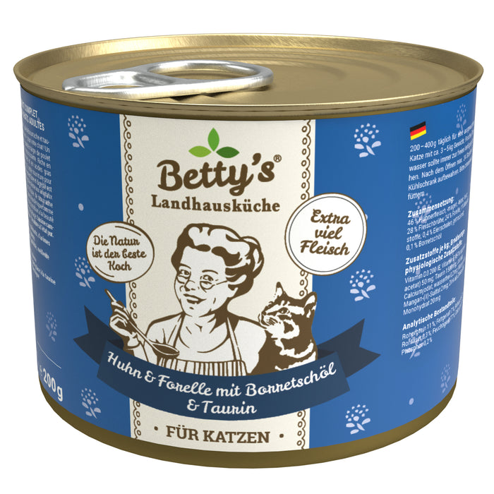 Betty’s Country Kitchen Chicken & Trout with Borage Oil Grain-Free Wet Cat Food