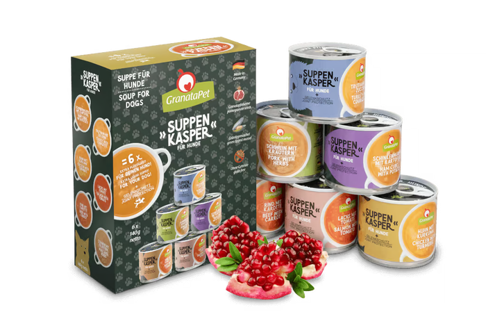 GranataPet Suppenkasper Multipack 6 × 140g Supplementary Wet Dog Food