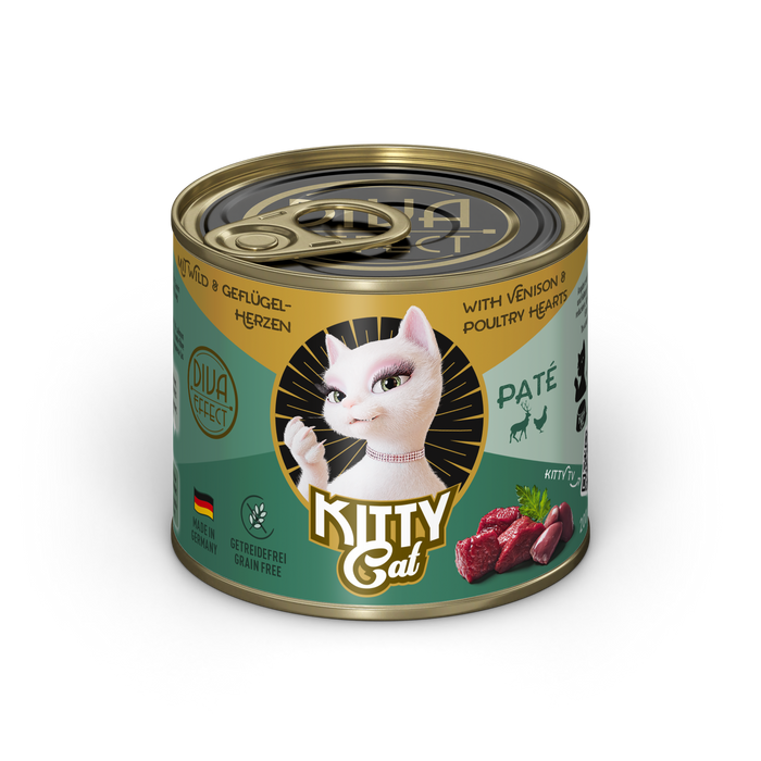 KITTY Cat Paté Venison & Poultry Hearts Grain-Free Wet Cat Food