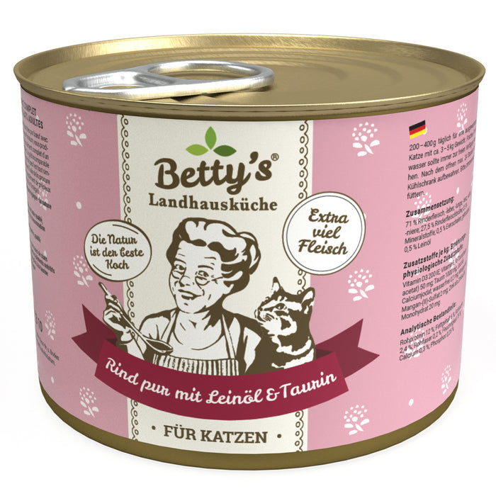 Betty’s Country Kitchen Pure Beef with Flaxseed Oil Grain-Free Wet Cat Food