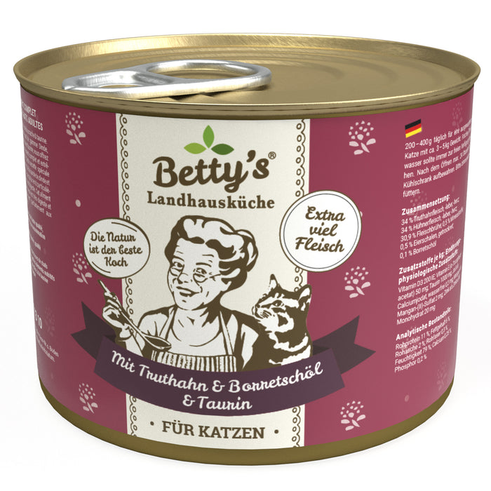 Betty’s Country Kitchen Turkey with Borage Oil Grain-Free Wet Cat Food
