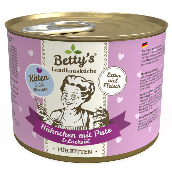 Betty’s Country Kitchen Kitten Chicken & Turkey Grain-Free Wet Cat Food