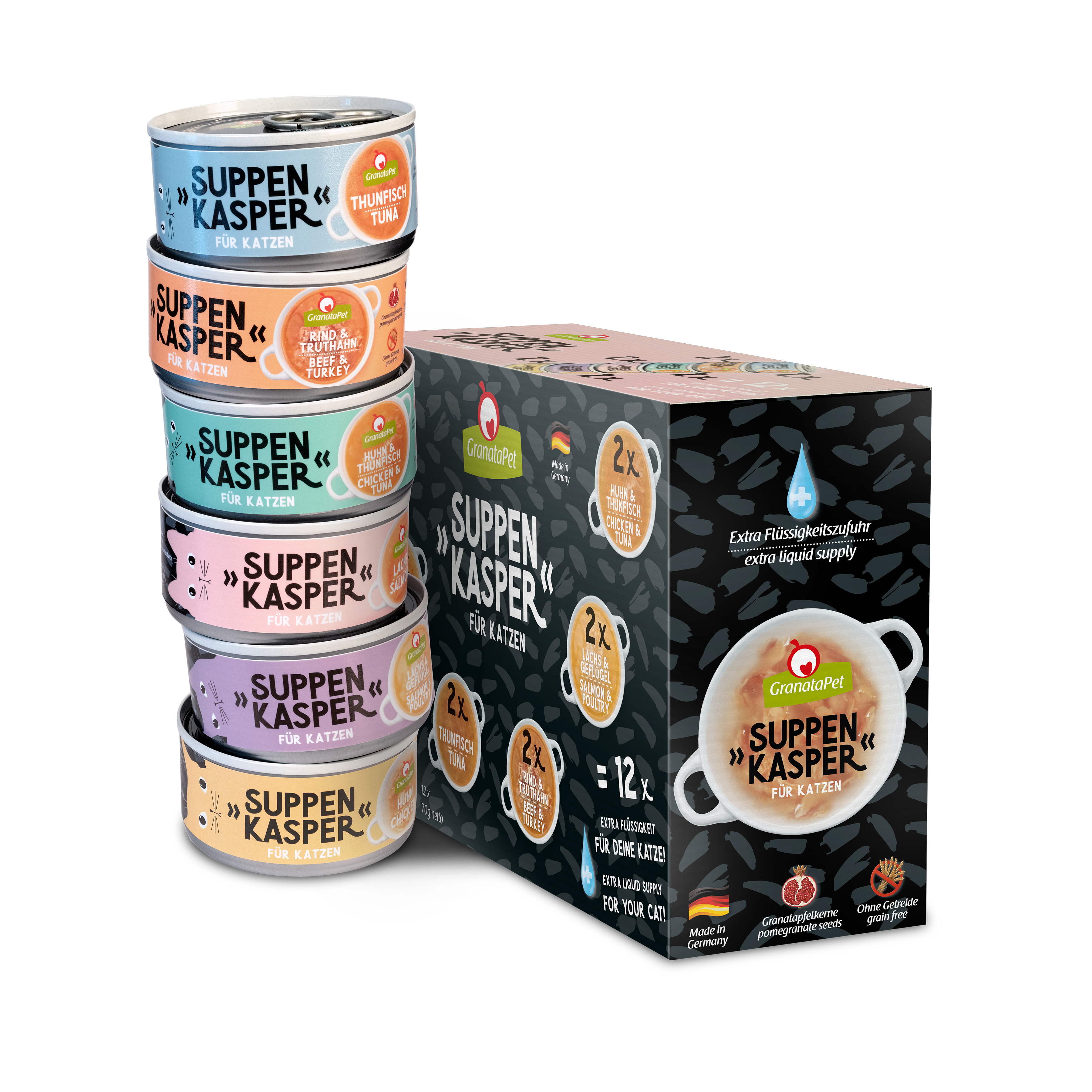 GranataPet Suppenkasper Soup for Cat - Mixed Pack 70g