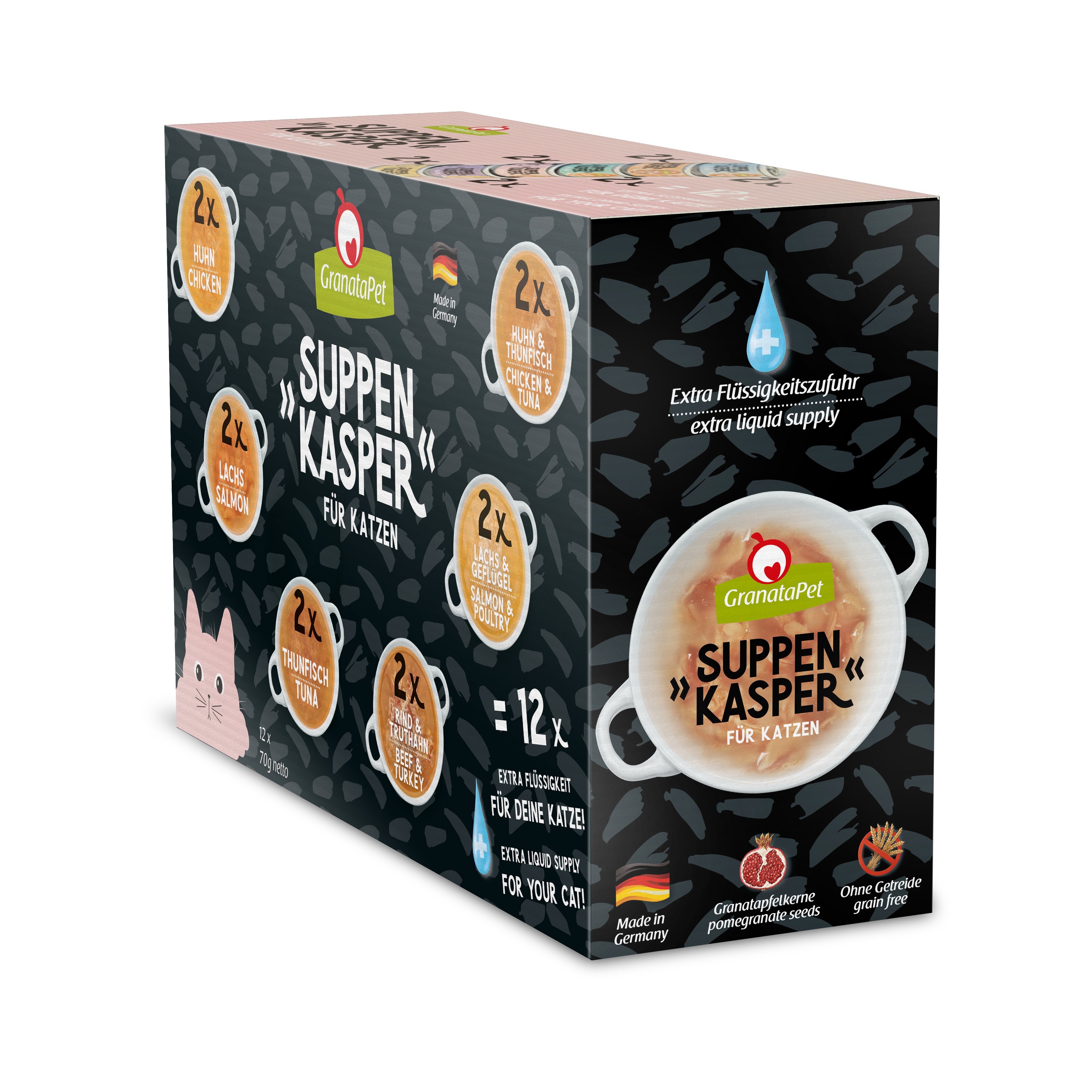 GranataPet Suppenkasper Soup for Cat - Mixed Pack 70g