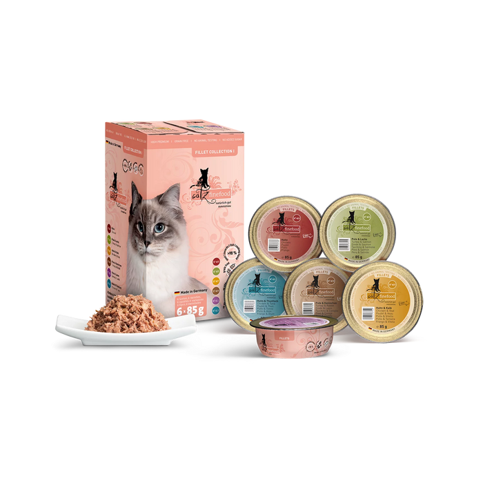 Catz Finefood Fillets Collection Multipack 6 × 85g Grain-Free Wet Cat Food